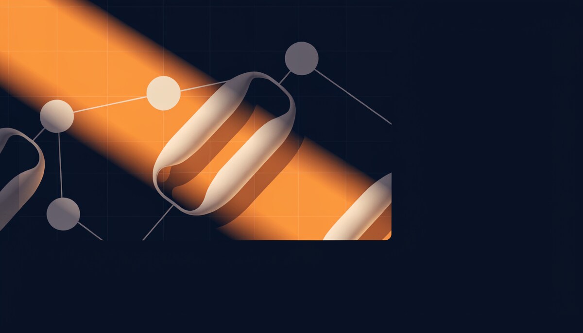 Diagrama de herencia genética revelado por un haz de luz naranja